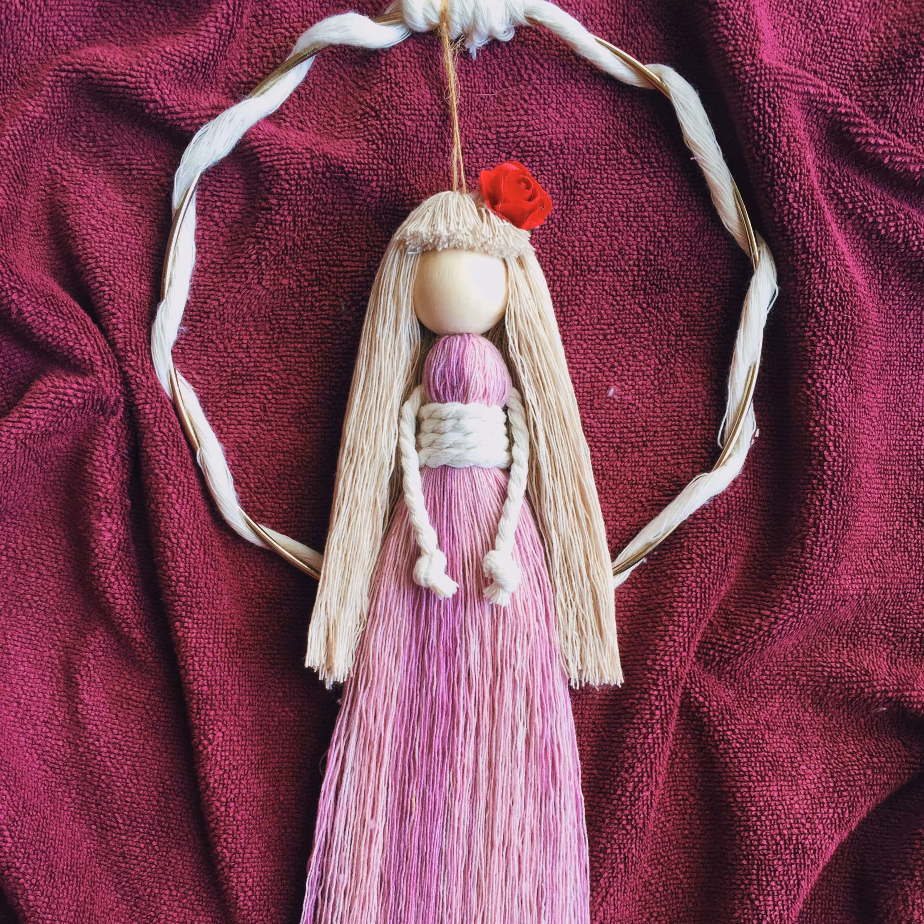 آویز زیبای فرشته مکرومه 