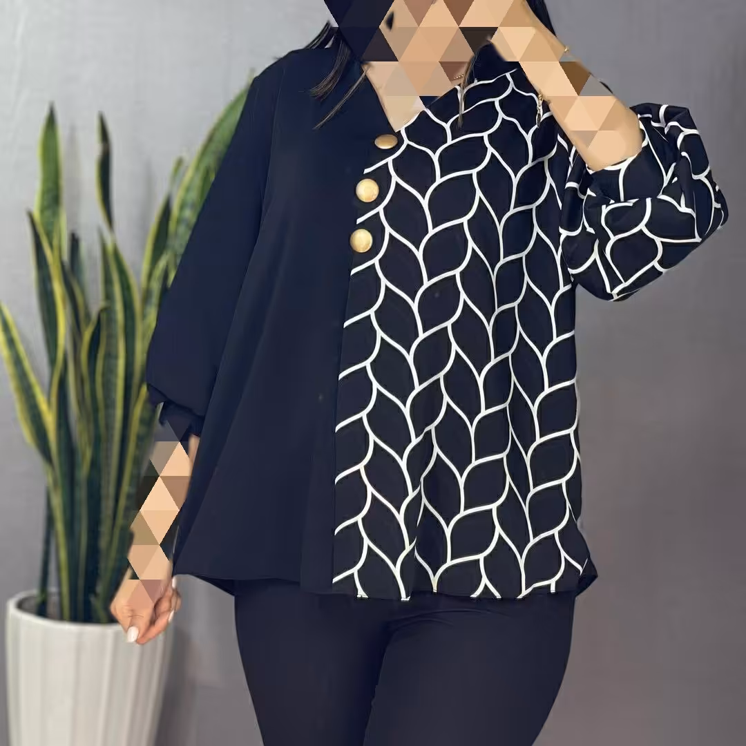 شومیز طرح برگ الیزه درجه یک سایزبندی40 تا48