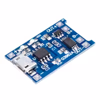 ماژول شارژ باتری میکرو یو اس بی با محافظ