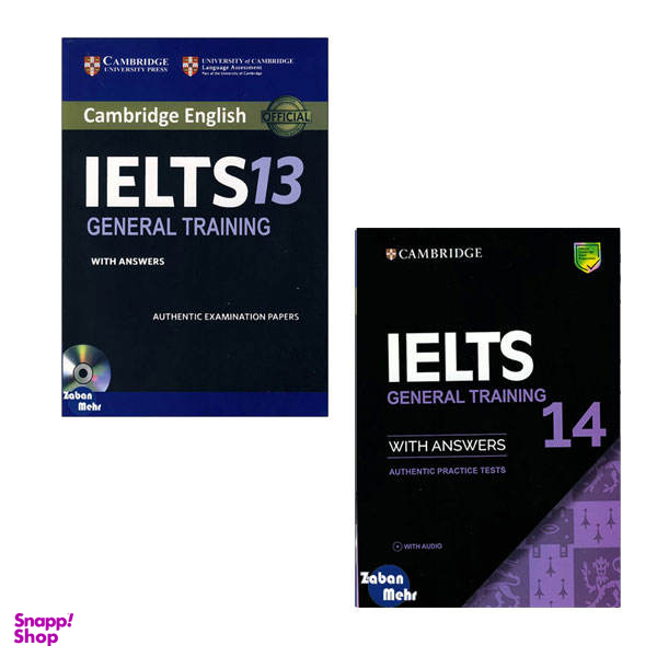 کتاب Cambridge IELTS 13_14 General / اثر جمعی از نویسندگان انتشارات زبان مهر 2 جلدی