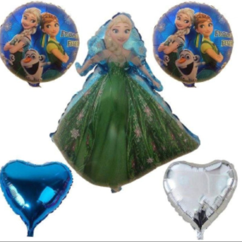 بادکنک فویلی فروزن گرد 5 تایی