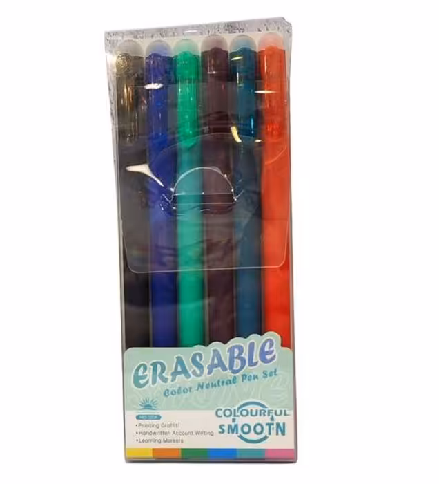 خودکار پاکن دار 6 رنگ