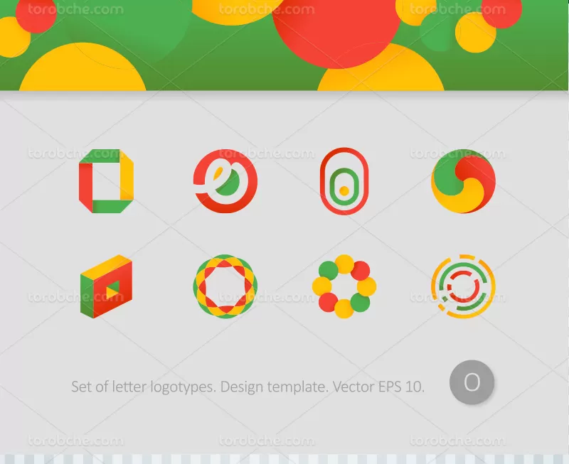 وکتور لوگو O | گرافیک با طعم تربچه