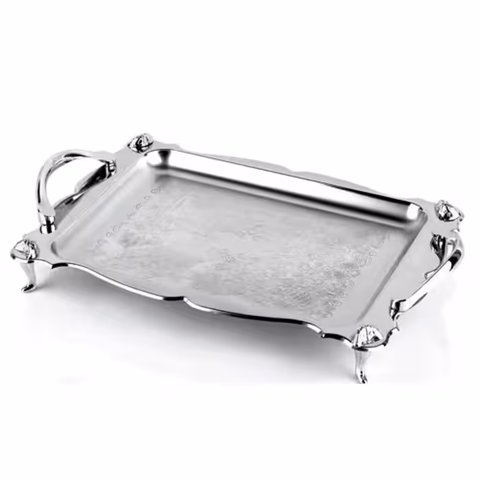 سینی گلدار بزرگ مدل سانا دسته جدید