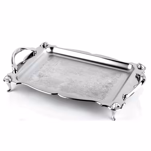 سینی گلدار بزرگ مدل سانا دسته جدید