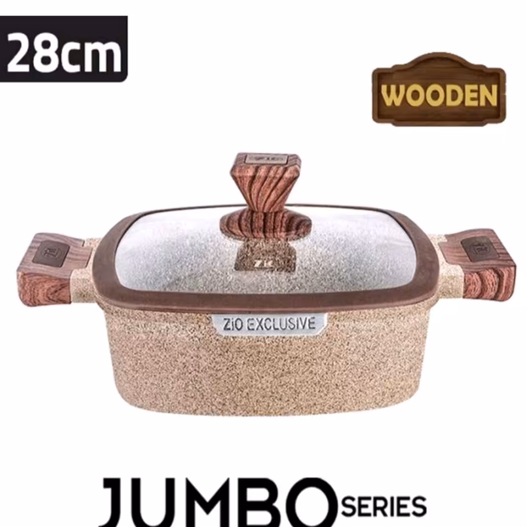 تابه درب دارمربعی زیو طرح جامبو  مدلZio Z-8352 سایز 26