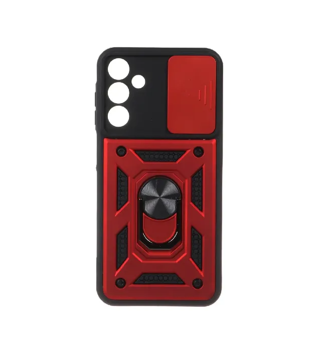 قاب بتمن محافظ لنزدار کشویی سامسونگ گلکسی A15 - قرمز