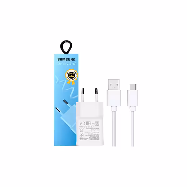 شارژ سامسونگ با کابل تایپ C گرید A  آبی