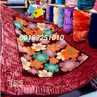 پتو نرمینه یک نفره مدل نسیم گلدار کرکره ای گلبرجسته با تراکم بالا 