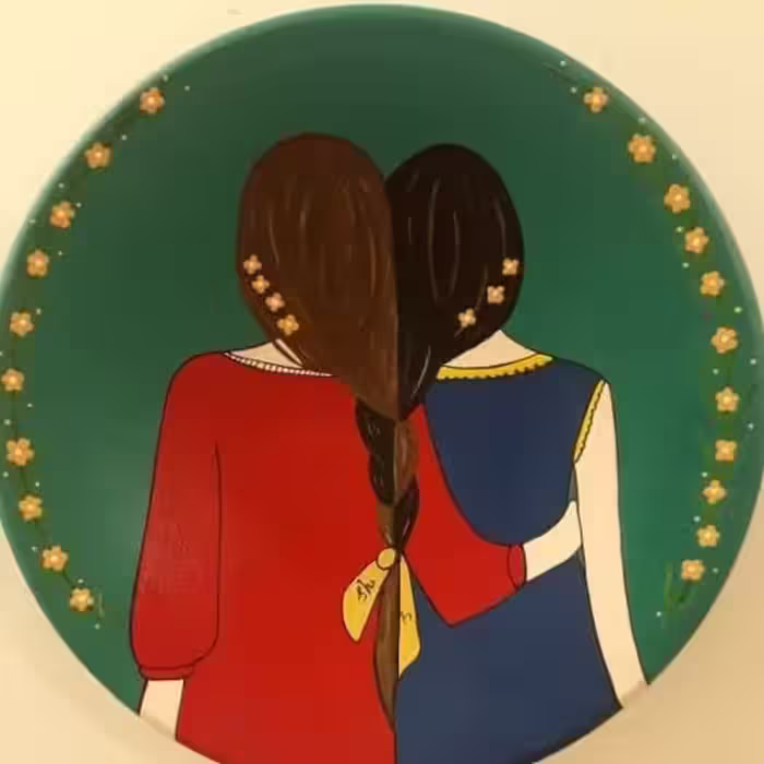 نقاشی زیبای دیوارکوب مدل دوستی