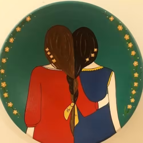 نقاشی زیبای دیوارکوب مدل دوستی