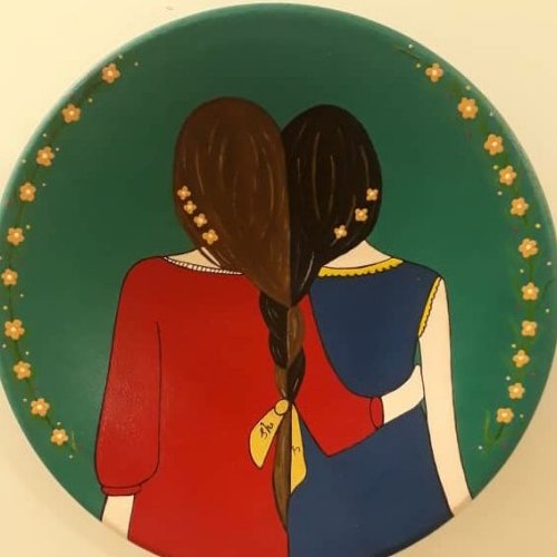 نقاشی زیبای دیوارکوب مدل دوستی