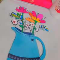 تابلو ویترای ، کار شده با رنگ درجه 1 