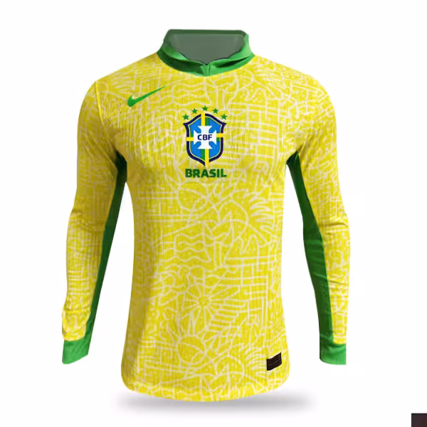 پیراهن اول آستین بلند برزیل 2024 (پلیری)