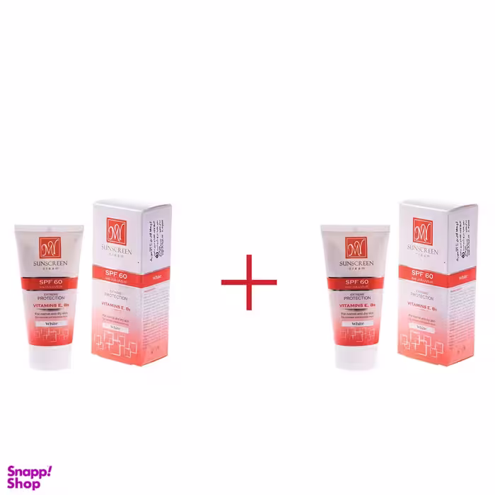 کرم ضدآفتاب SPF60 بدون رنگ مای حجم 50 میلی‌ لیتر مجموعه 2 عددی