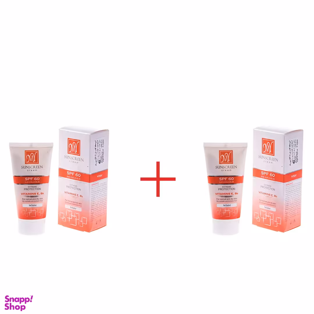 کرم ضدآفتاب SPF60 بدون رنگ مای حجم 50 میلی‌ لیتر مجموعه 2 عددی