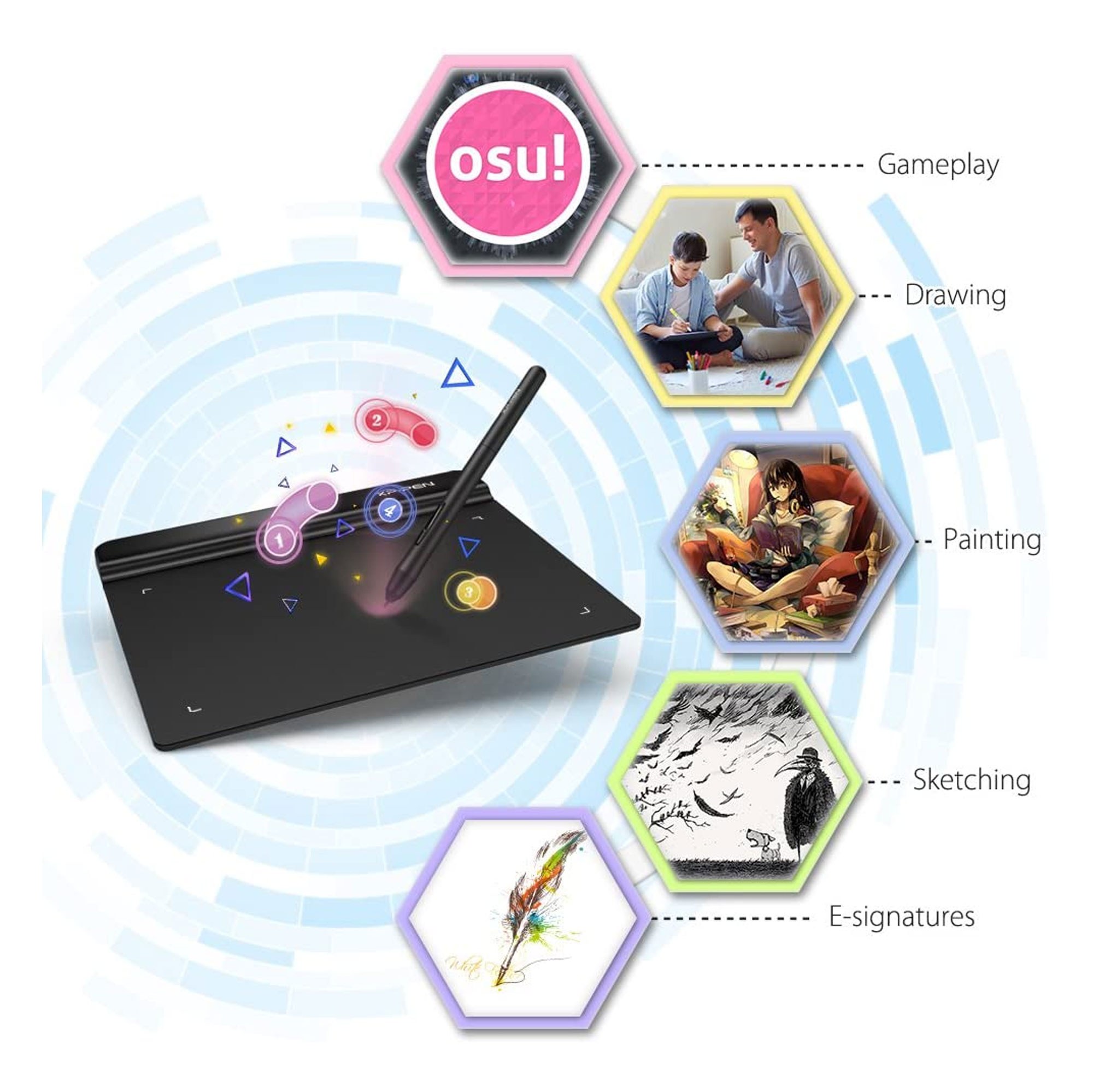 قلم نوری برند  XP PEN مدل Star      g 640 آکبند