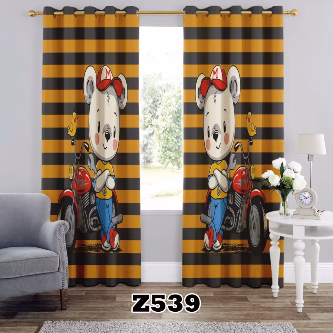 یک عدد پنل پرده اماده طرح موش z539