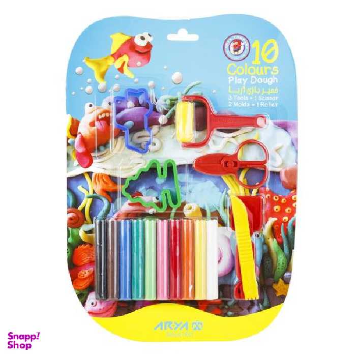 خمیربازی 10 رنگ آریا مدل 1023