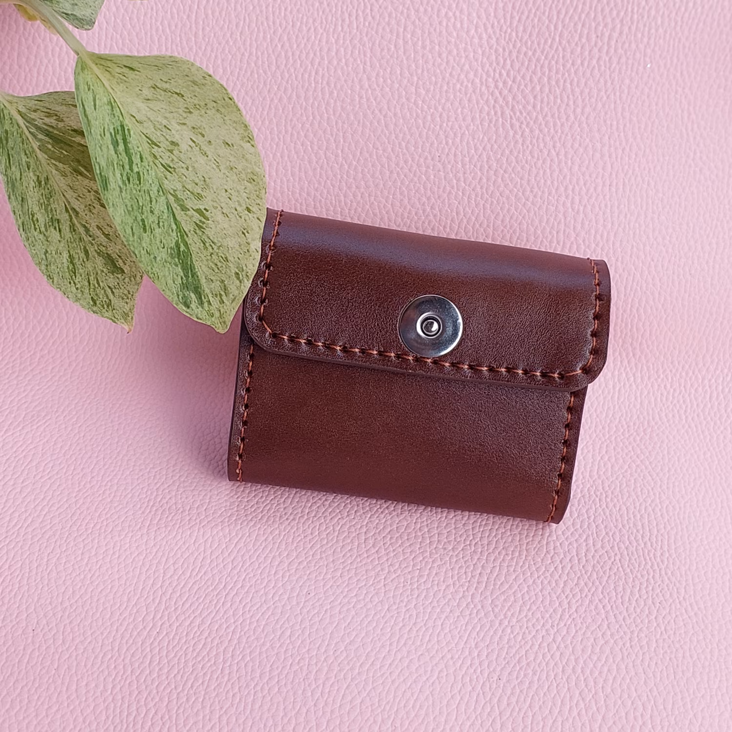 کیف جاکارتی آکاردئونی  چرم طبیعی