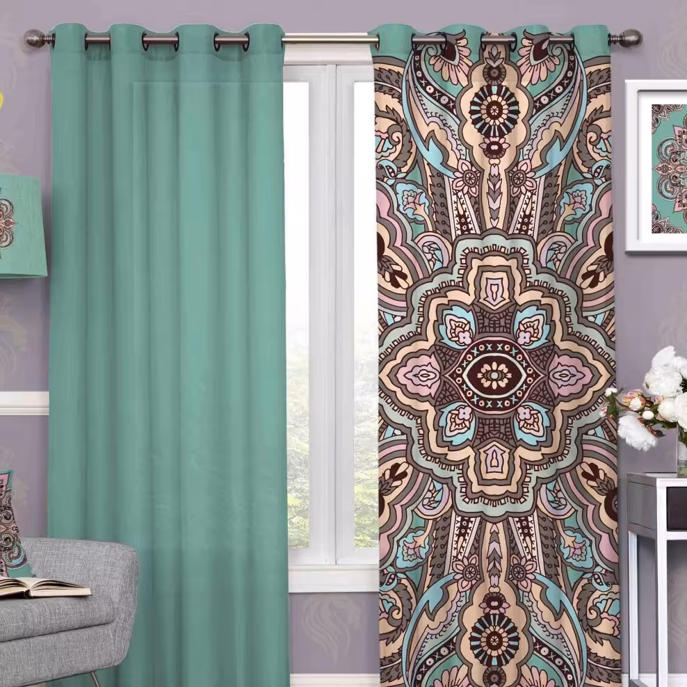 پرده پذیرایی  پانچ شده ارتفاع 3 متر و عرض 1.5 متر  طرح 7065 ماندالا