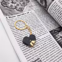 جاکلیدی ( جاسوییچی ) مدل قلب طرح ورق طلا رزینی عمده و تک موجود است