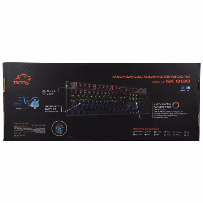 کیبورد مکانیکال گیمینگ تسکو مدل GK 8130 - کیبورد مکانیکال TSCO GK 8130