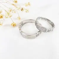 حلقه ست کلاسیک طرح دار با نقره 925 کد 10581