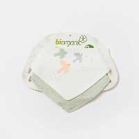 ست پیشبند دستمال گردنی 2 عددی نوزادی طرح پرنده کوچک بی ارگانیک biorganic