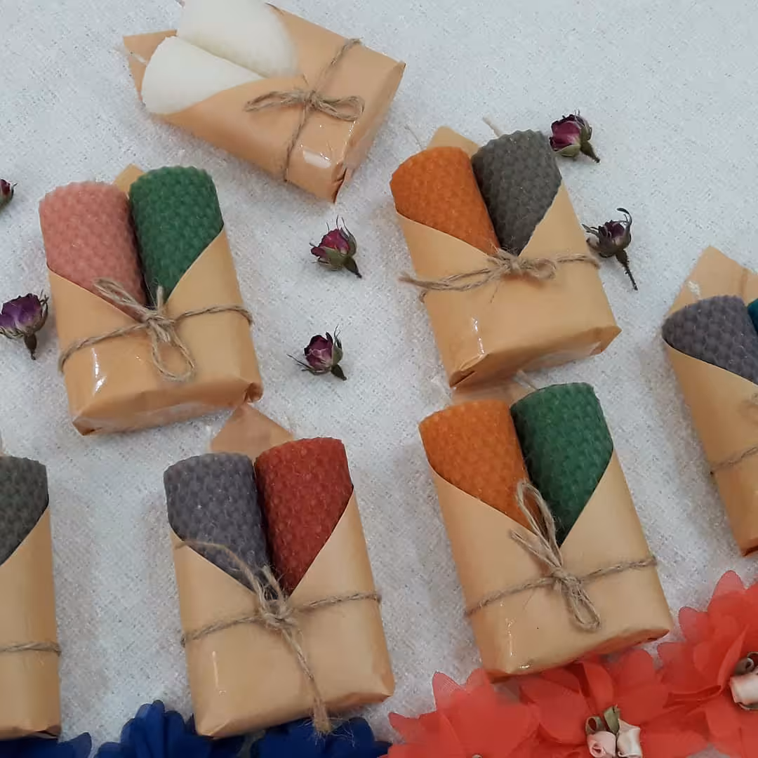 شمع موم عسل رنگی