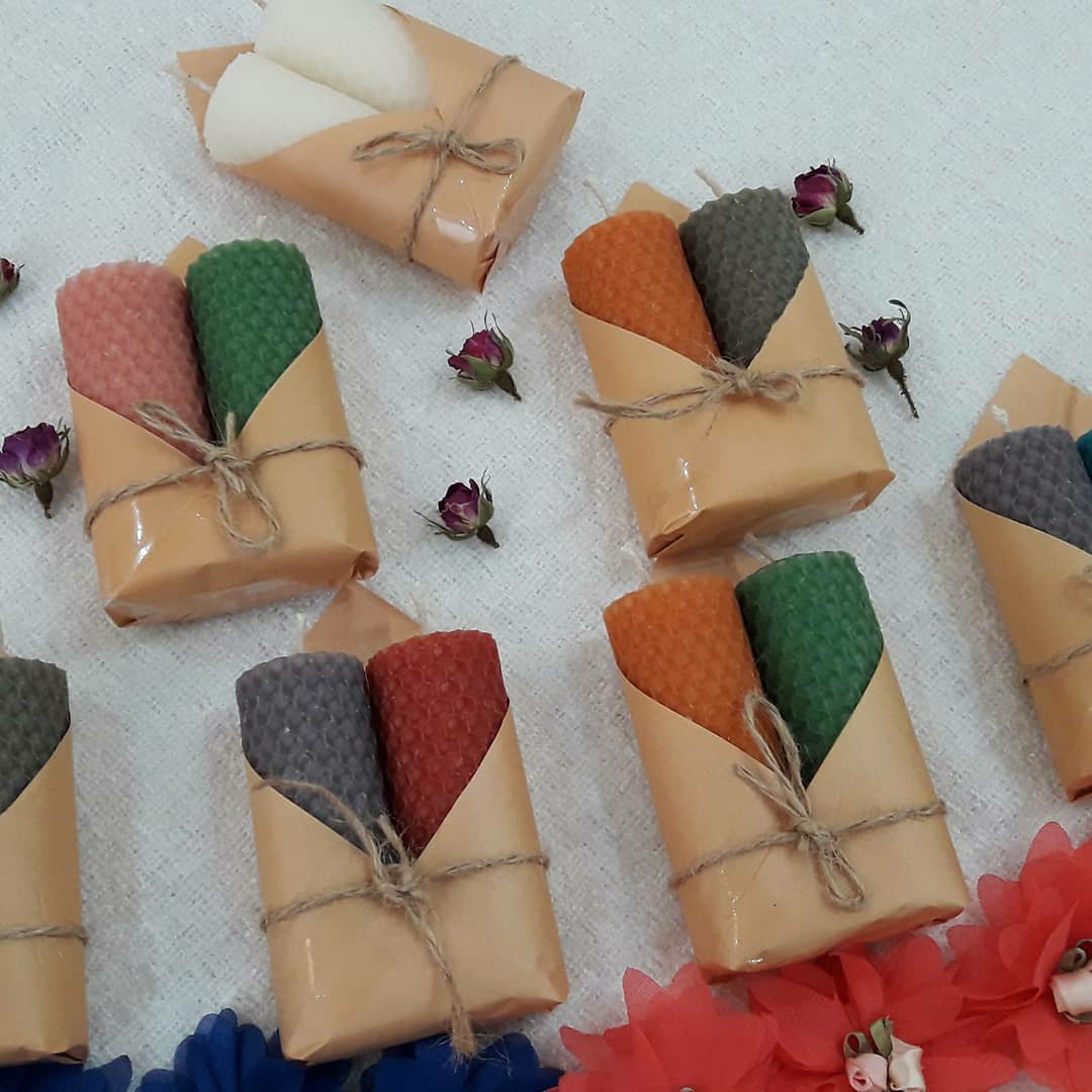 شمع موم عسل رنگی