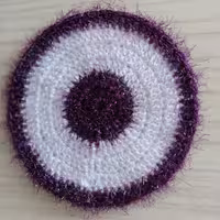 اسکاچ بافتنی طرح  گرد  ماه مهر (دو رنگ قلاب بافی)  (با کیفیت و زیبا) (شوینده ظروف کف کنندگی عالی)