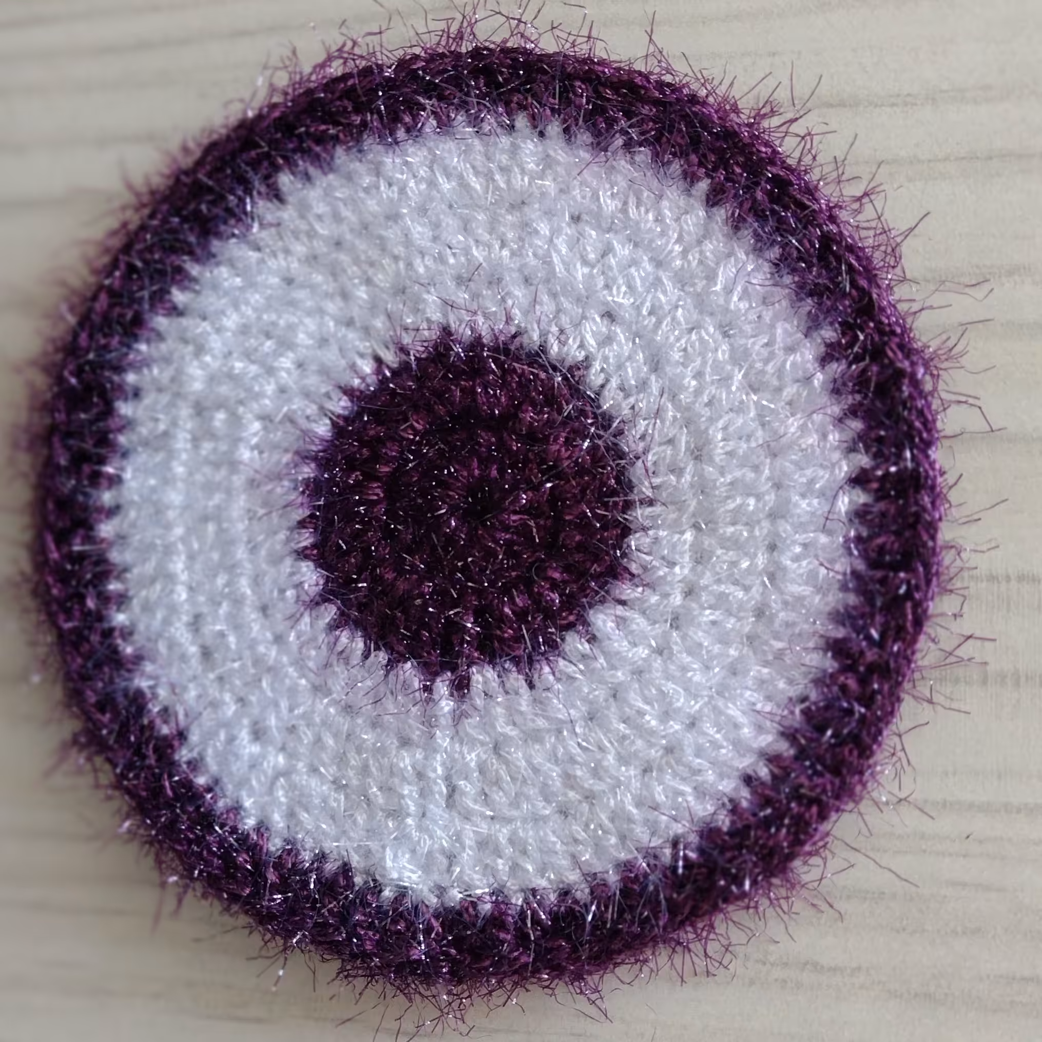 اسکاچ بافتنی طرح  گرد  ماه مهر (دو رنگ قلاب بافی)  (با کیفیت و زیبا) (شوینده ظروف کف کنندگی عالی)