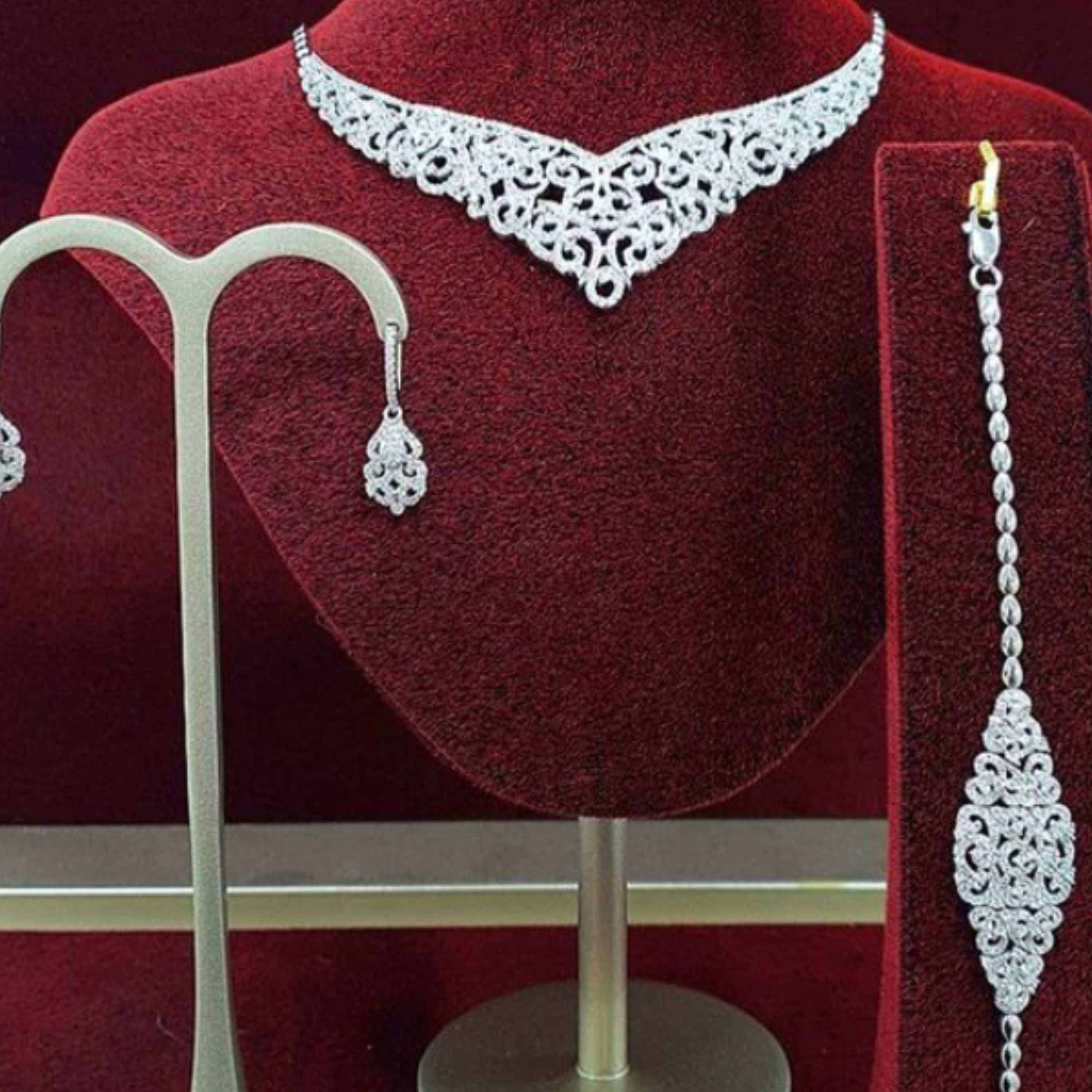 سرویس نقره طرح جواهری 114