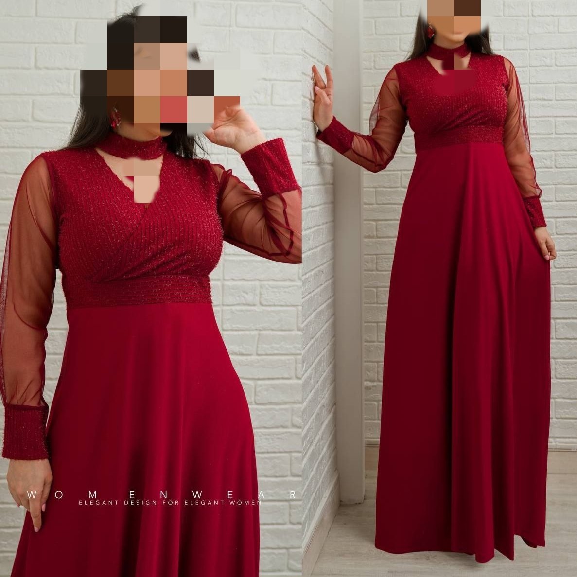 لباس مجلسی لمه بلندسایز 36تا48