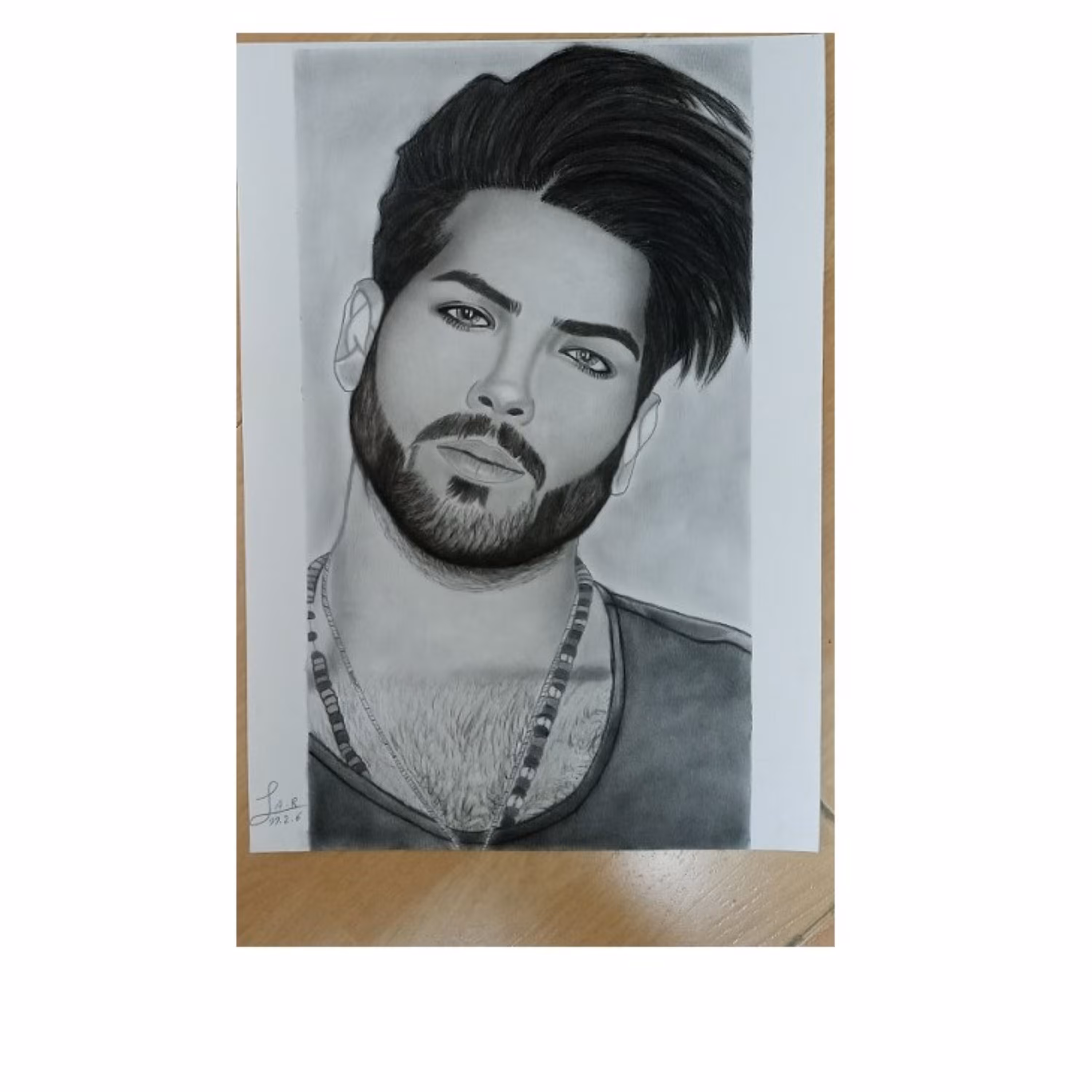 سیاه قلم چهره در ابعاد دلخواه شما با قیمت استثنایی A3