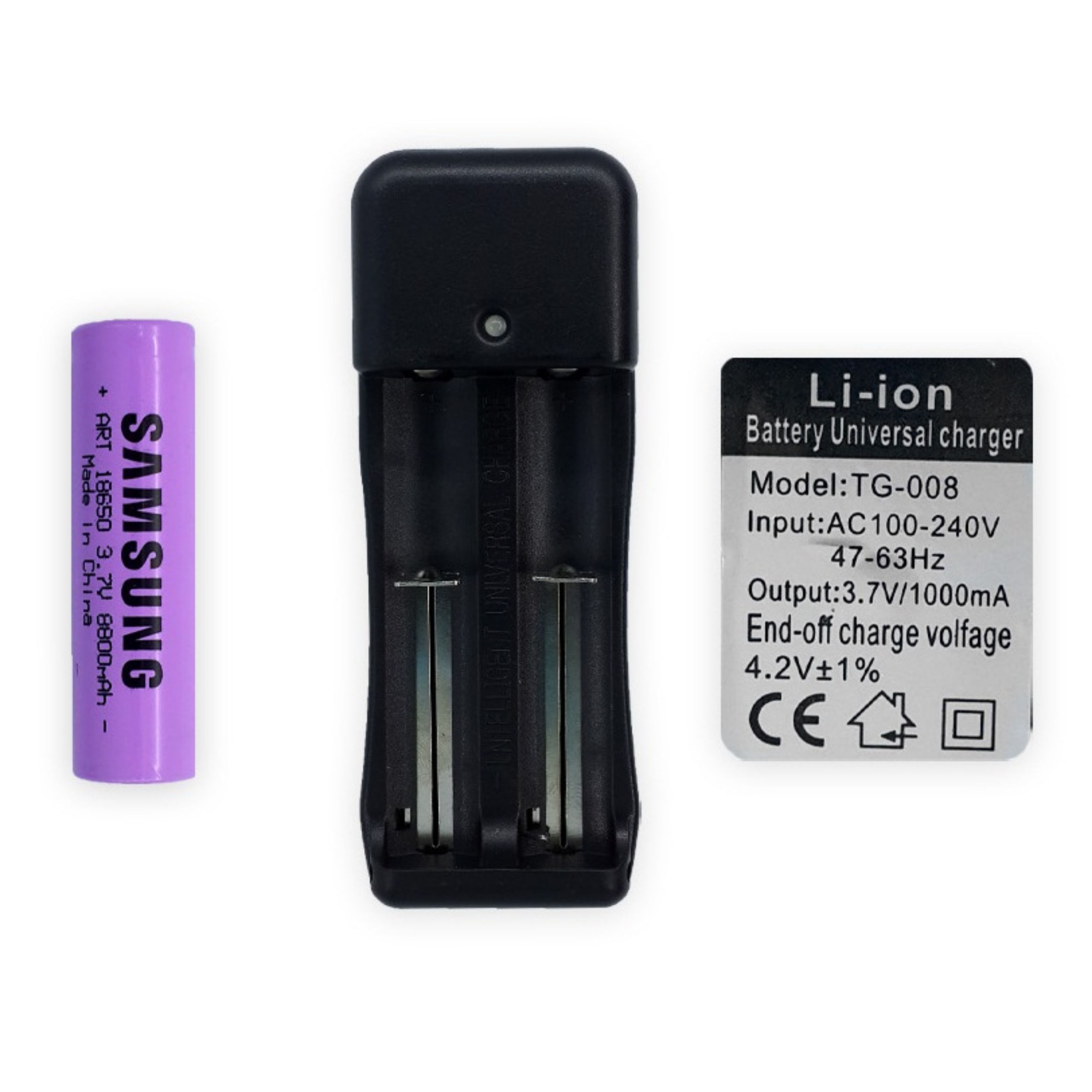 شارژر باطری دوتایی پلیسی 18650 مدل TG-008