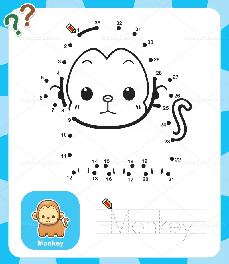 وکتور نقاشی میمون | گرافیک با طعم تربچه