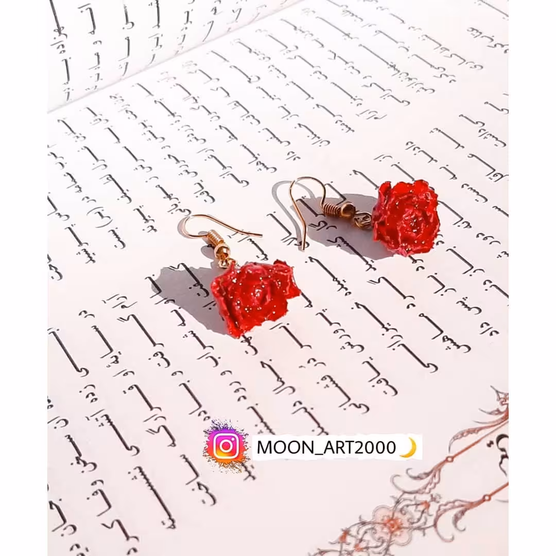 گوشواره گل رز