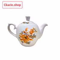 قوری چینی  رُز طلایی بزرگ  