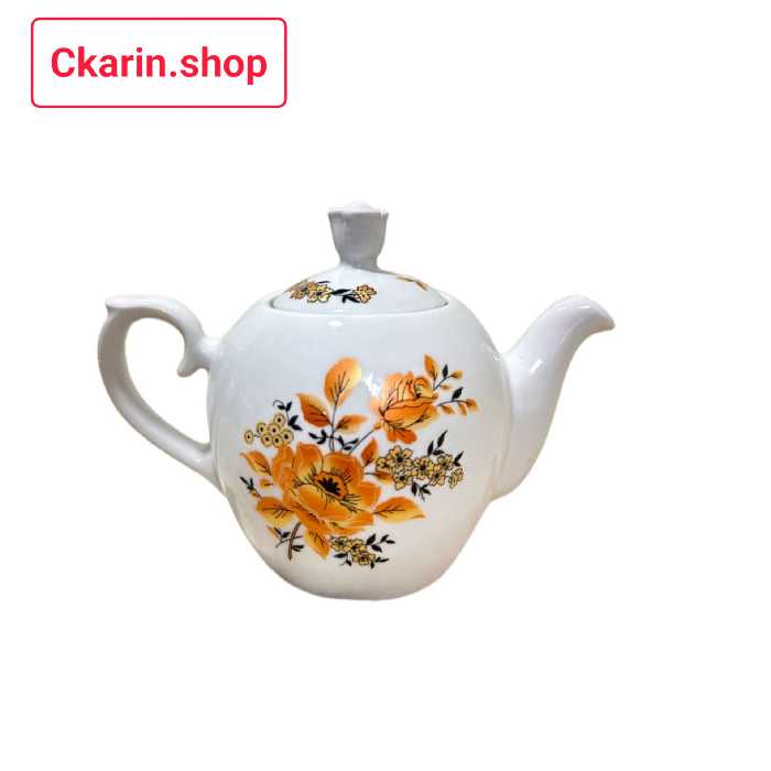 قوری چینی  رُز طلایی بزرگ  