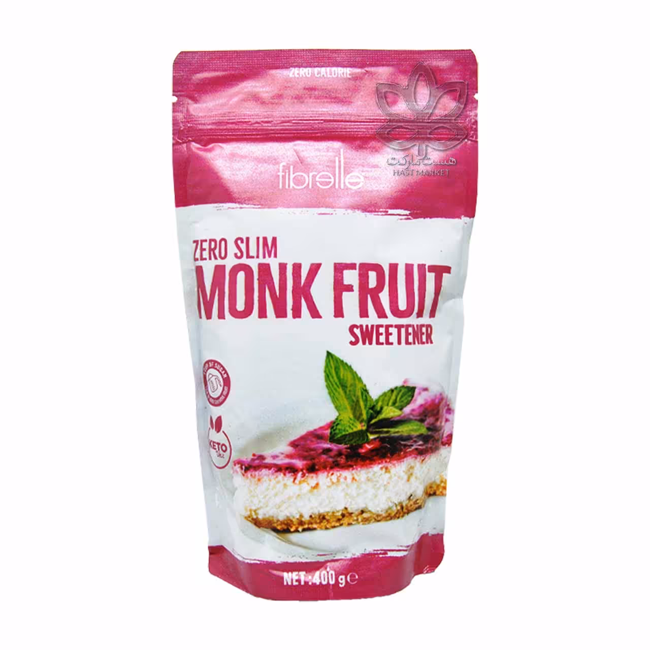 پودر شیرین کننده مانک فروت 400 گرم فیبرله - fibrelle