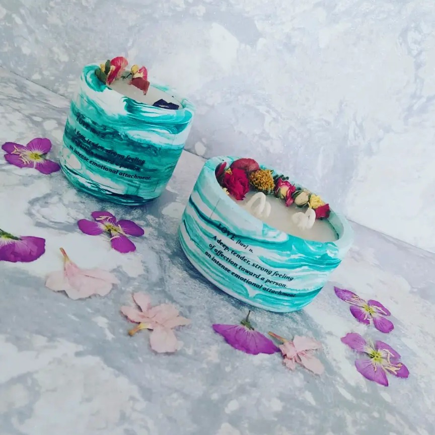 شمع شات گل طبیعی