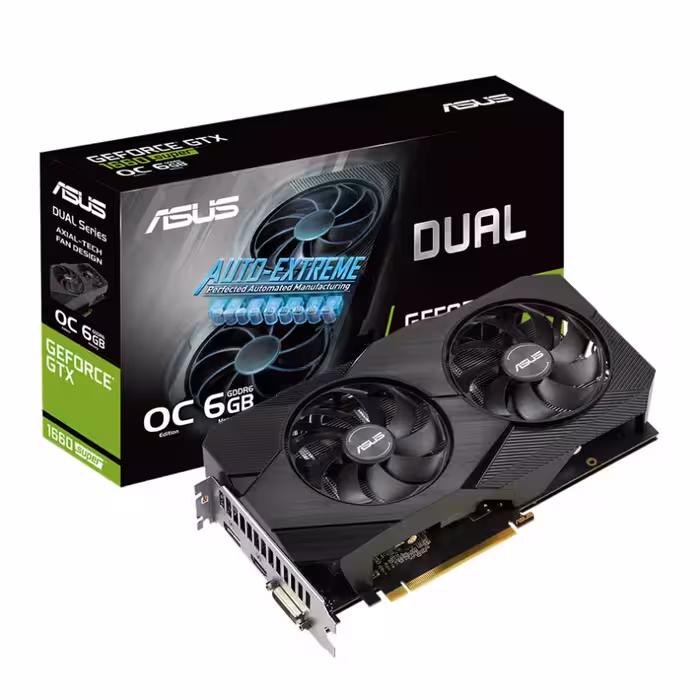 کارت گرافیک ایسوس DUAL GTX 1660 S O6G EVO