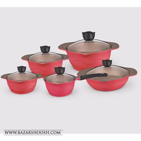 سرویس 10 پارچه تابه و قابلمه کف سرامیک یونیک مدل UN-8822