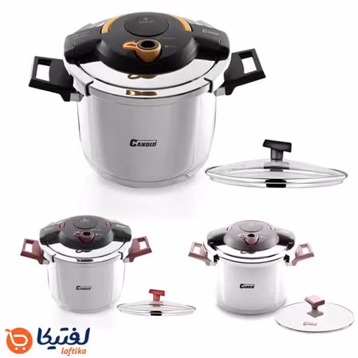 زودپز دو دسته کاندید مدل هلیوس با درب پیرکس 6 لیتری