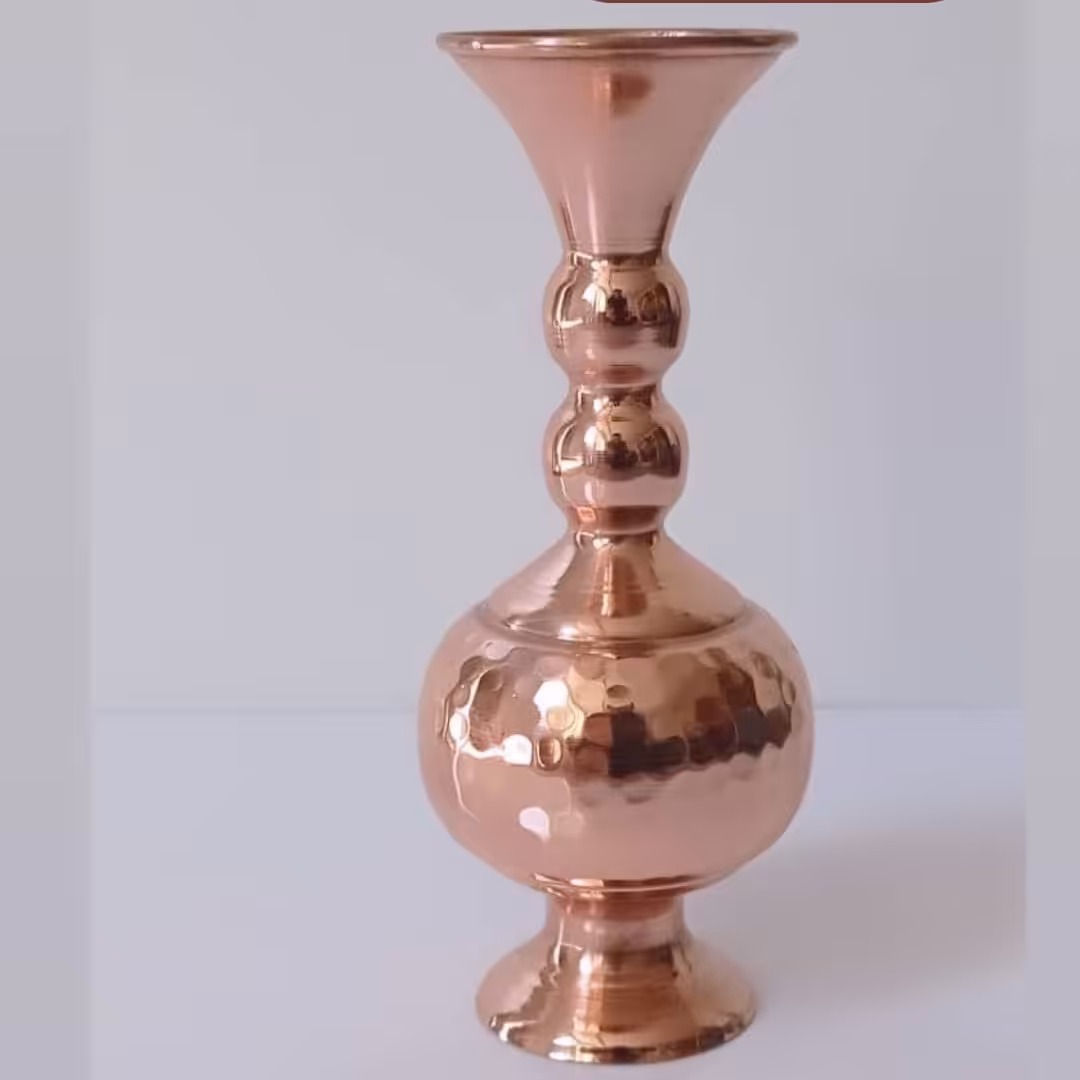 گلدان مسی چکشی در دو سایز 