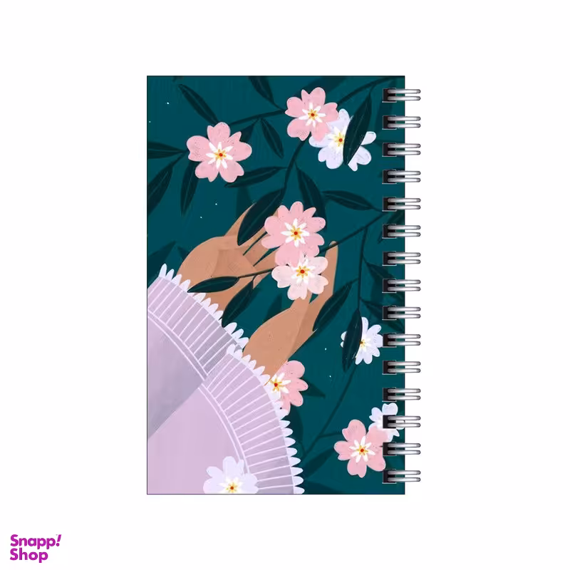 دفترچه یادداشت 60 برگ مدل to do list طرح شکوفه گیلاس و شب کد 0165491