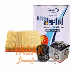 روغن موتور پراید ایرانول 16000 به همراه فیلتر روغن و فیلتر هوای سرکان
