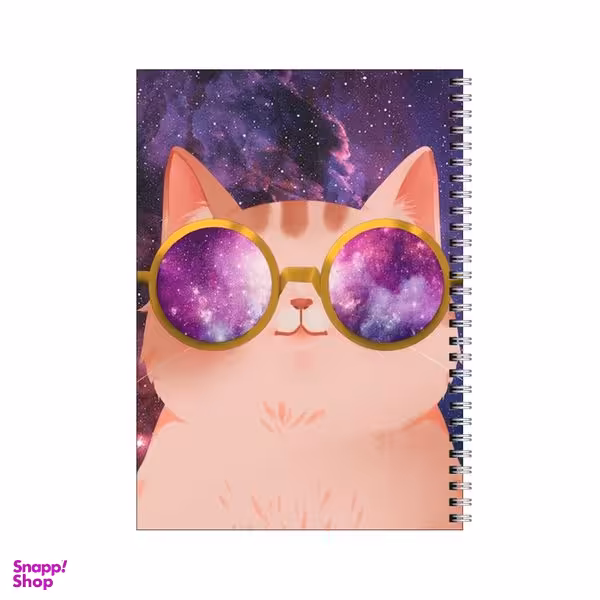 دفتر مشق 80 برگ بامبیلیپ طرح گربه کهکشانی کد 3023089